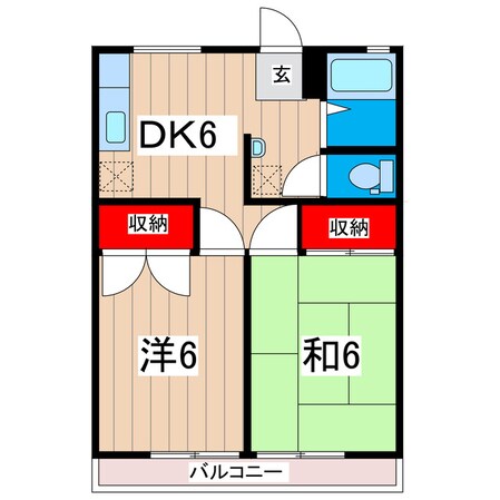 サニーハイツの物件間取画像